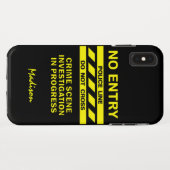 Aangepaste politie lijn aangepaste naam telefoonho Case-Mate iPhone case (Achterkant (horizontaal))