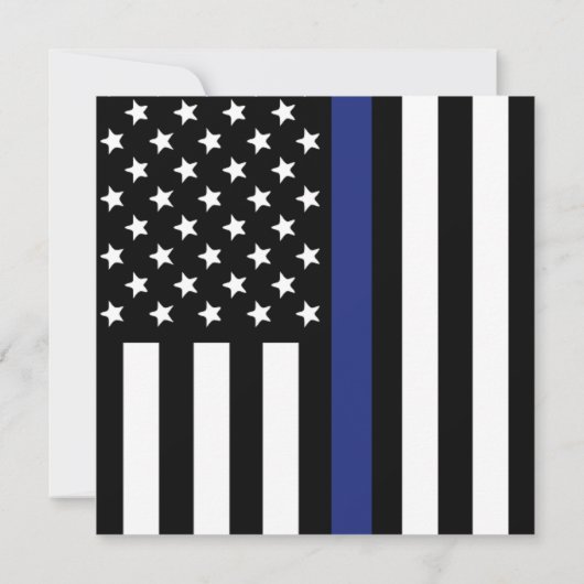 Aangepaste Politie Papa Vaderdag Dunne Blauwe Lijn Kaart (Achterkant)