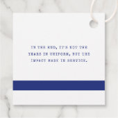 Aangepaste Politie Pensioen Viering Bedankjes Labels (Achterkant)