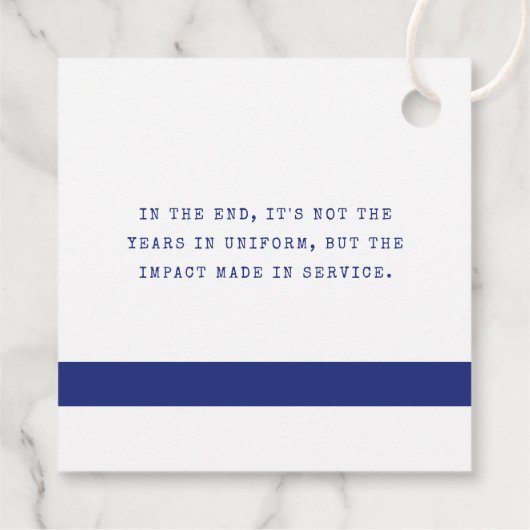 Aangepaste Politie Pensioen Viering Bedankjes Labels (Achterkant)