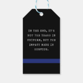 Aangepaste Politie Pensioen Viering Cadeaulabel (Achterkant)