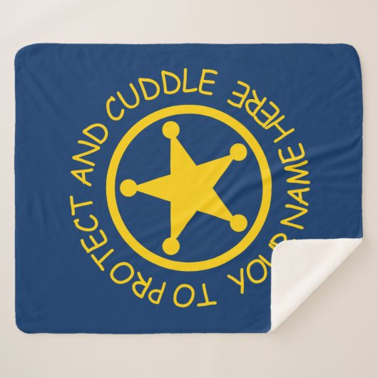 Aangepaste politie-politie om te beschermen en te  sherpa deken (Voorkant (horizontaal))