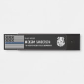 Aangepaste politieagent afdelings Thin Blue Line Deurbordje (Voorkant)