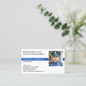 Aangepaste politieagent Cop foto wetshandhaving Visitekaartje (Staand voorkant)