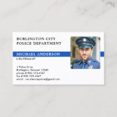 Aangepaste politieagent Cop foto wetshandhaving Visitekaartje (Voorkant)