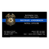 Aangepaste politiefunctionaris Dept Wetshandhaving Magnetisch Visitekaartje (Voorkant)