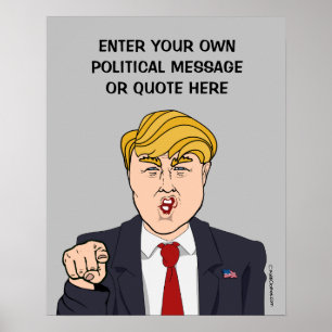 Aangepaste politieke boodschap poster