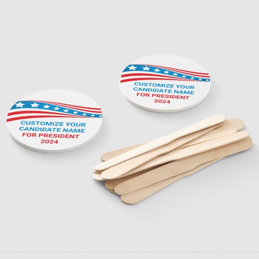 Aangepaste politieke campagne 2024 Amerikaanse vla Handwaaier (Niet-gemonteerd)