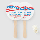 Aangepaste politieke campagne 2024 Amerikaanse vla Handwaaier (Voorkant en achterkant)