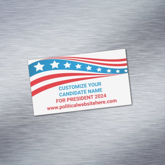 Aangepaste politieke campagne 2024 Amerikaanse vla Magnetisch Visitekaartje (Voorbeeld)