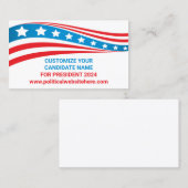Aangepaste politieke campagne 2024 Amerikaanse vla Visitekaartje (Voorkant / Achterkant)