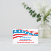 Aangepaste politieke campagne 2024 Amerikaanse vla Visitekaartje (Staand voorkant)