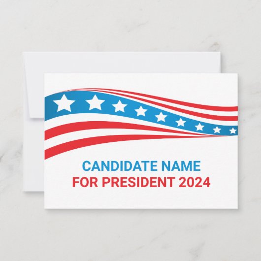 Aangepaste politieke campagne Amerikaanse vlag Kaa (Voorkant)