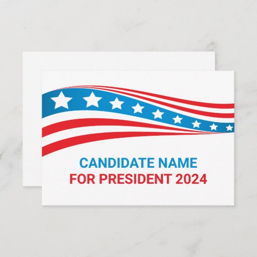 Aangepaste politieke campagne Amerikaanse vlag Kaa (Voorkant / Achterkant)