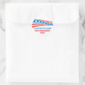Aangepaste politieke campagne Amerikaanse vlag Sja Ronde Sticker (Tas)