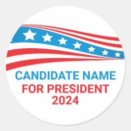 Aangepaste politieke campagne Amerikaanse vlag Sja Ronde Sticker