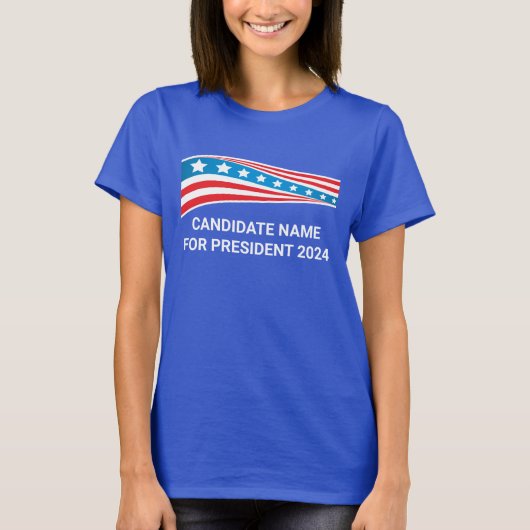 Aangepaste politieke campagne Amerikaanse vlag Sja T-shirt (Voorkant)
