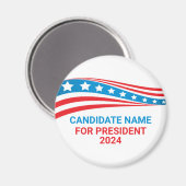 Aangepaste politieke campagne Amerikaanse vlag ver Magneet (Voorkant / Achterkant)