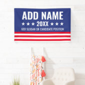 Aangepaste politieke campagne Gear Rood Wit Blauw Spandoek (Insitu)