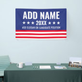 Aangepaste politieke campagne Gear Rood Wit Blauw Spandoek (Beurs)