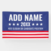 Aangepaste politieke campagne Gear Rood Wit Blauw Spandoek (Horizontaal)