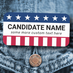 Aangepaste politieke campagne kandidaat-patriottic naamplaatje