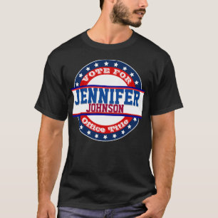 Aangepaste politieke campagne stem op t-shirt