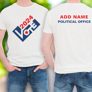 Aangepaste politieke campagne verkiezing 2024 t-shirt