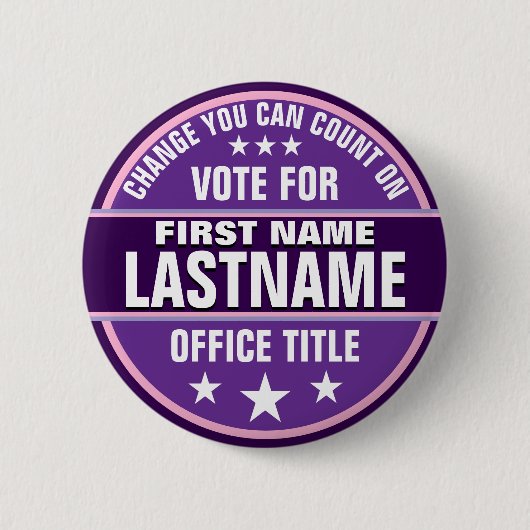 Aangepaste politieke campagneknop ronde button 5,7 cm (Voorkant)