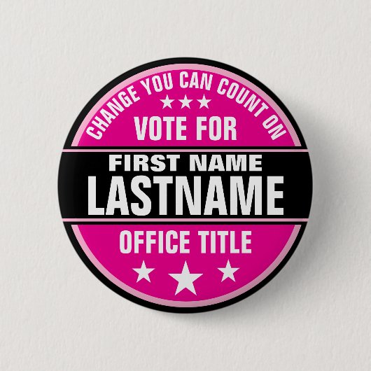 Aangepaste politieke campagneknop ronde button 5,7 cm (Voorkant)