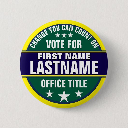 Aangepaste politieke campagneknop ronde button 5,7 cm (Voorkant)