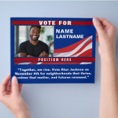 Aangepaste politieke campagnesjabloon flyer (Hand)