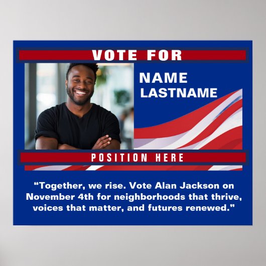 Aangepaste politieke campagnesjabloon poster (Voorkant)