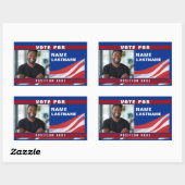 Aangepaste politieke campagnesjabloon rechthoekige sticker (Vel)
