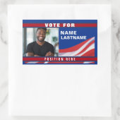 Aangepaste politieke campagnesjabloon rechthoekige sticker (Tas)