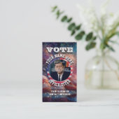Aangepaste politieke campagnesjabloon visitekaartje (Staand voorkant)