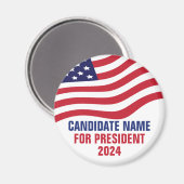 Aangepaste politieke kandidaat 2024 verkiezingscam magneet (Voorkant / Achterkant)