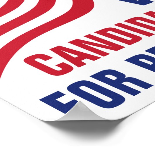 Aangepaste politieke kandidaat 2024 verkiezingscam poster (Hoek)