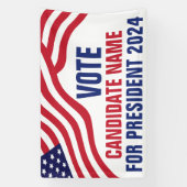 Aangepaste politieke kandidaat 2024 verkiezingscam spandoek (Verticaal)