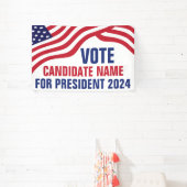 Aangepaste politieke kandidaat 2024 verkiezingscam spandoek (Insitu)
