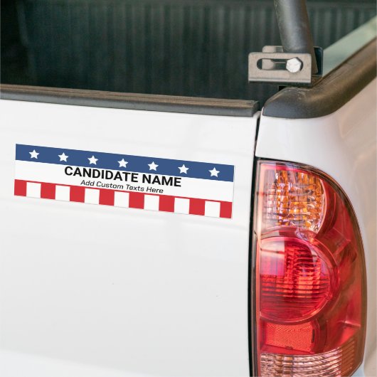 Aangepaste politieke kandidaat campagnenaam Patrio Bumpersticker (Op Truck)