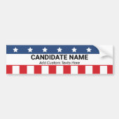 Aangepaste politieke kandidaat campagnenaam Patrio Bumpersticker (Voorkant)