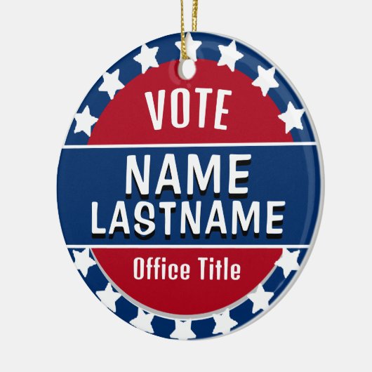 Aangepaste politieke Sjabloon Keramisch Ornament (Links)