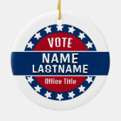 Aangepaste politieke Sjabloon Keramisch Ornament (Achterkant)