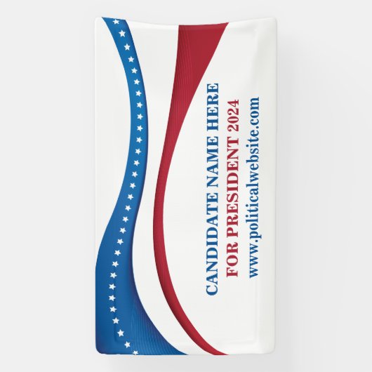 Aangepaste politieke verkiezingen kandidaat 2024 spandoek (Verticaal)