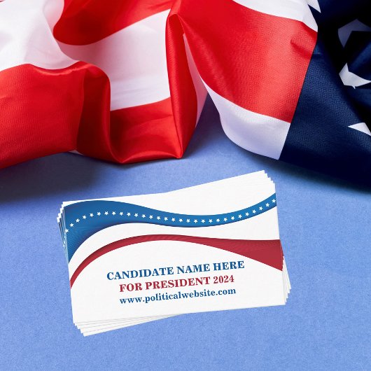 Aangepaste politieke verkiezingen kandidaat 2024 visitekaartje