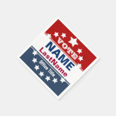 Aangepaste politieke verkiezingscampagne Sjabloon Servetten (Hoek)