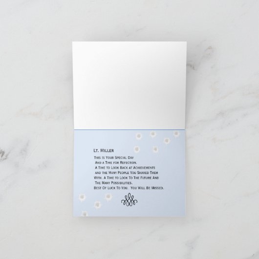 Aangepaste politieman met Pistool Hartelijk dank Bedankkaart (Binnen)