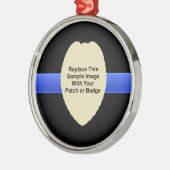 Aangepaste politiepatch of badge Metal Ornament (Links)