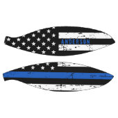 Aangepaste politievlag in blauwe lijn basketbal (Panelen)